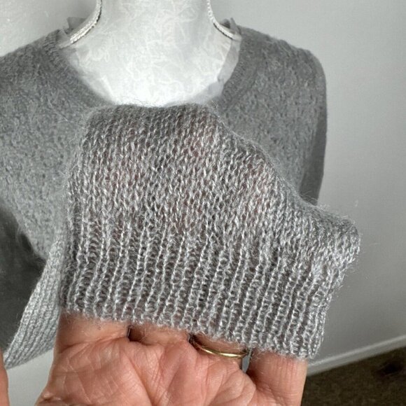 Maddie JS Lined Mohair Blend Sweater Gray NWT - Picture 8 of 16
